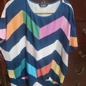 BloomChic Multi Color Tunic Top